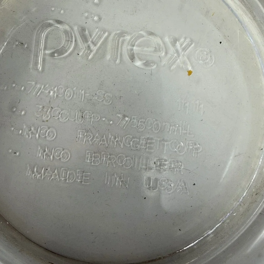 Vintage Pyrex 7401-S‎ Clear Ribbed Glass Custard Cups Prep Bowls Set of 2 750mL